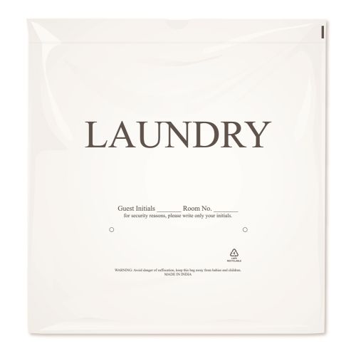 MultiPlast® Bio-Enhanced Degradable Laundry Bag with Draw Tape, Non-Logo, White